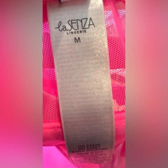 La Senza Pin Up push up baby doll neon pink USM mesh frills corset bedroom rare - Picture 4 of 4